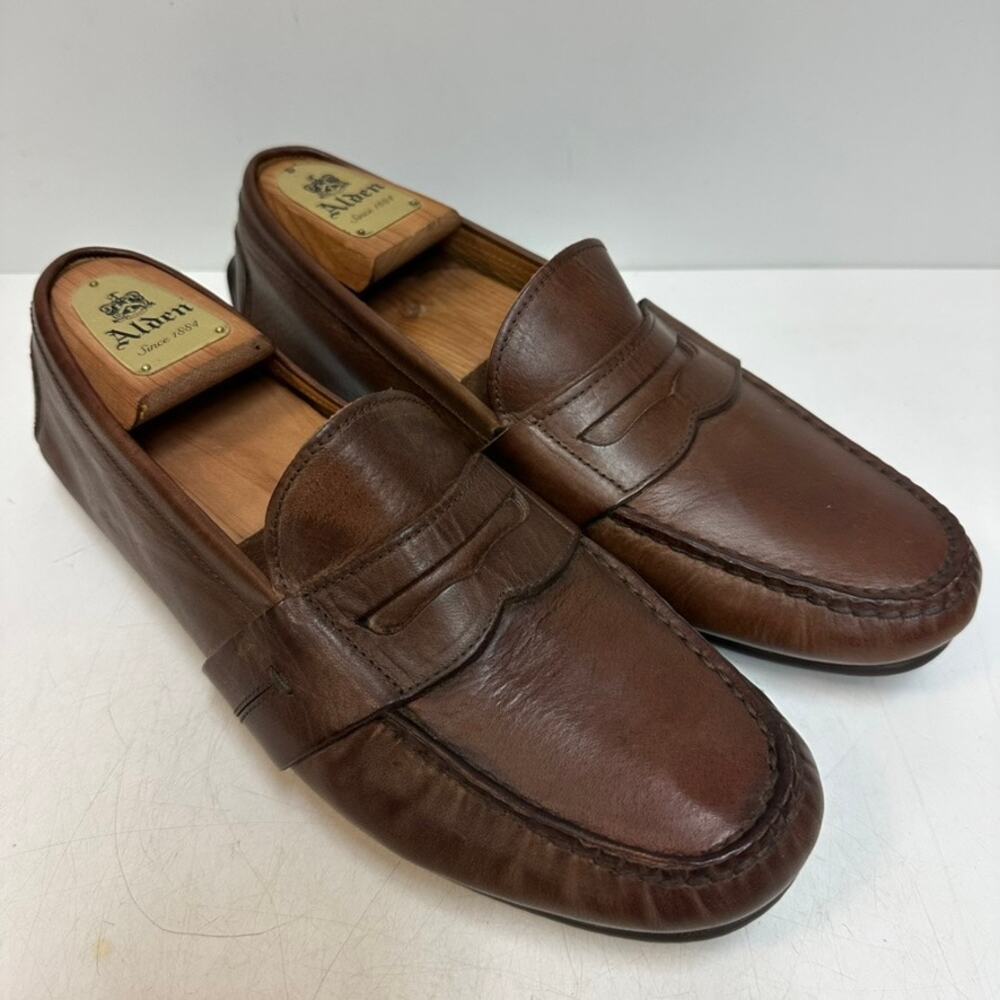 II VGUC Ralph Lauren Purple Label Calfskin Penny Loafer Drvier Made in Italy 8 D